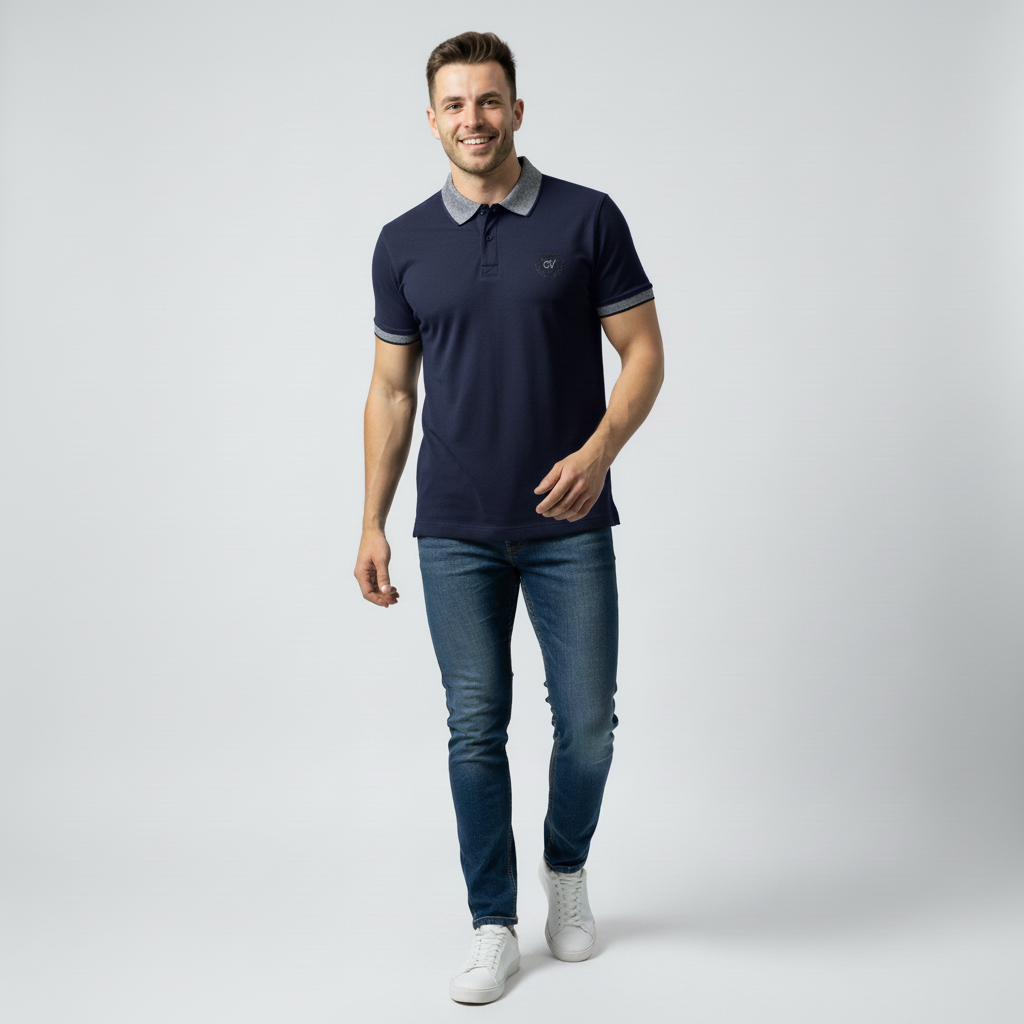 Polo Texturizado para Hombre - REF: 911231