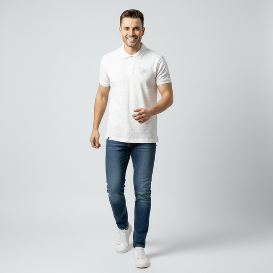 Polo Hombre Regular Fit Jacquard Alto Gramaje – REF: 911221