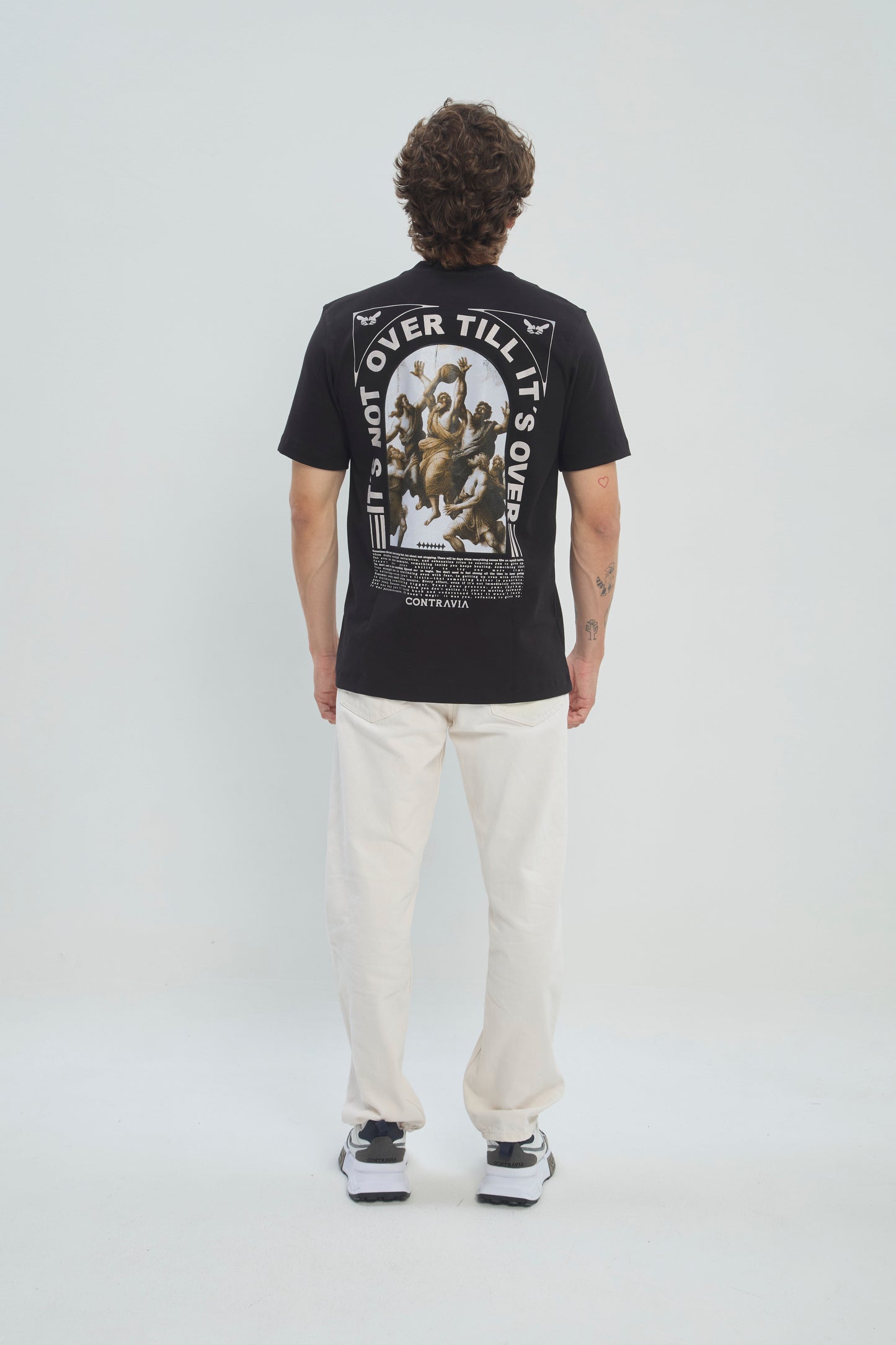 Camiseta Hombre Regular Fit 250G Alto Gramaje con Estampado Santos Basketball Premium