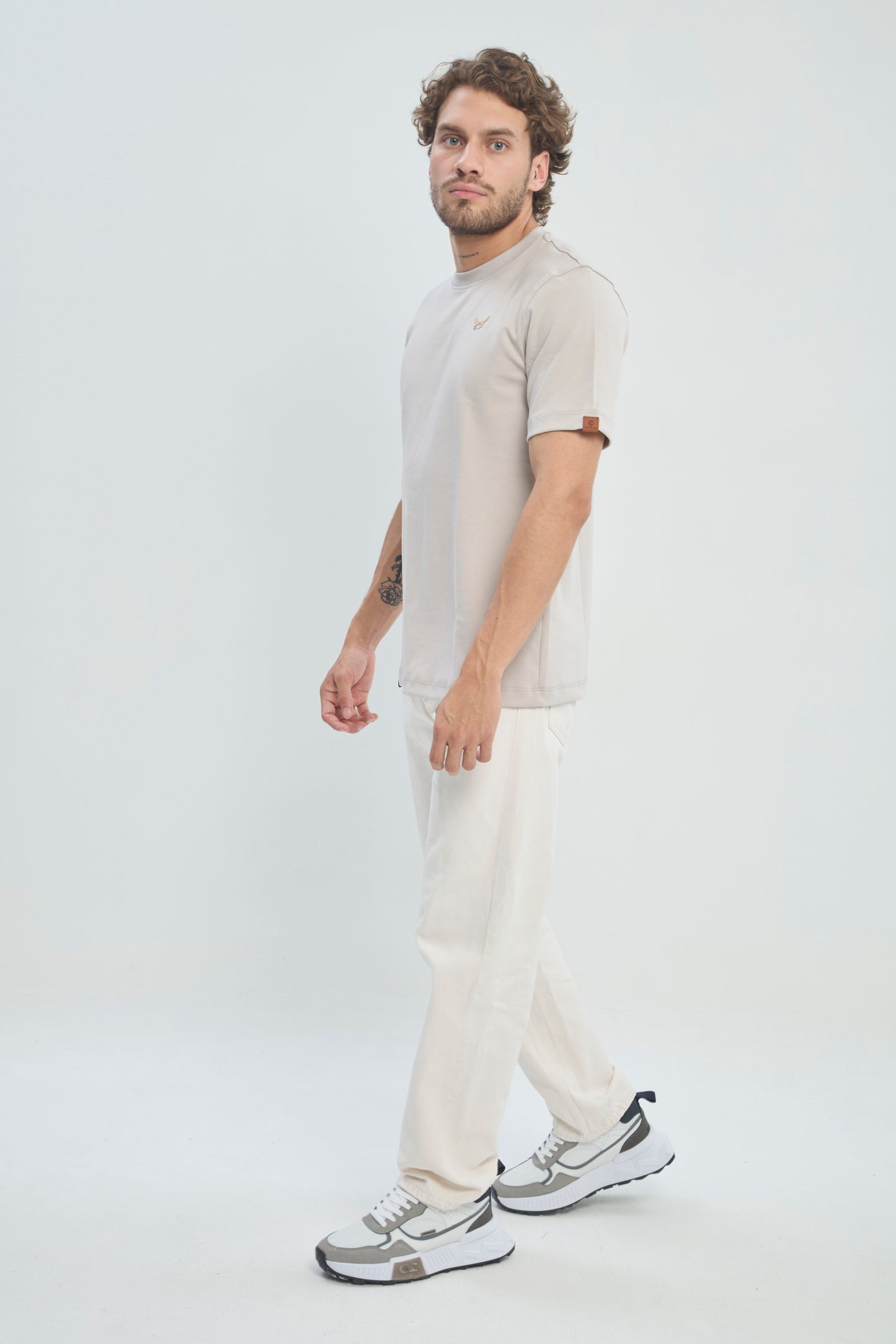 Camiseta Hombre Regular Fit 250G Alto Gramaje Minimalista, CLASICA