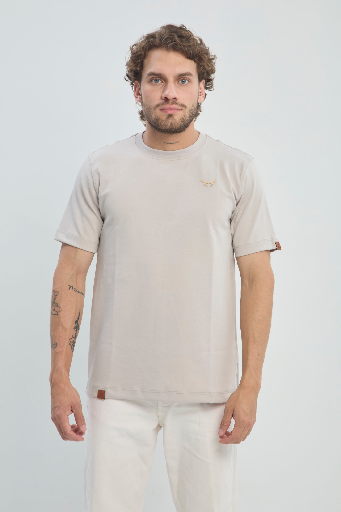 Camiseta Hombre Regular Fit 250G Alto Gramaje Minimalista, CLASICA