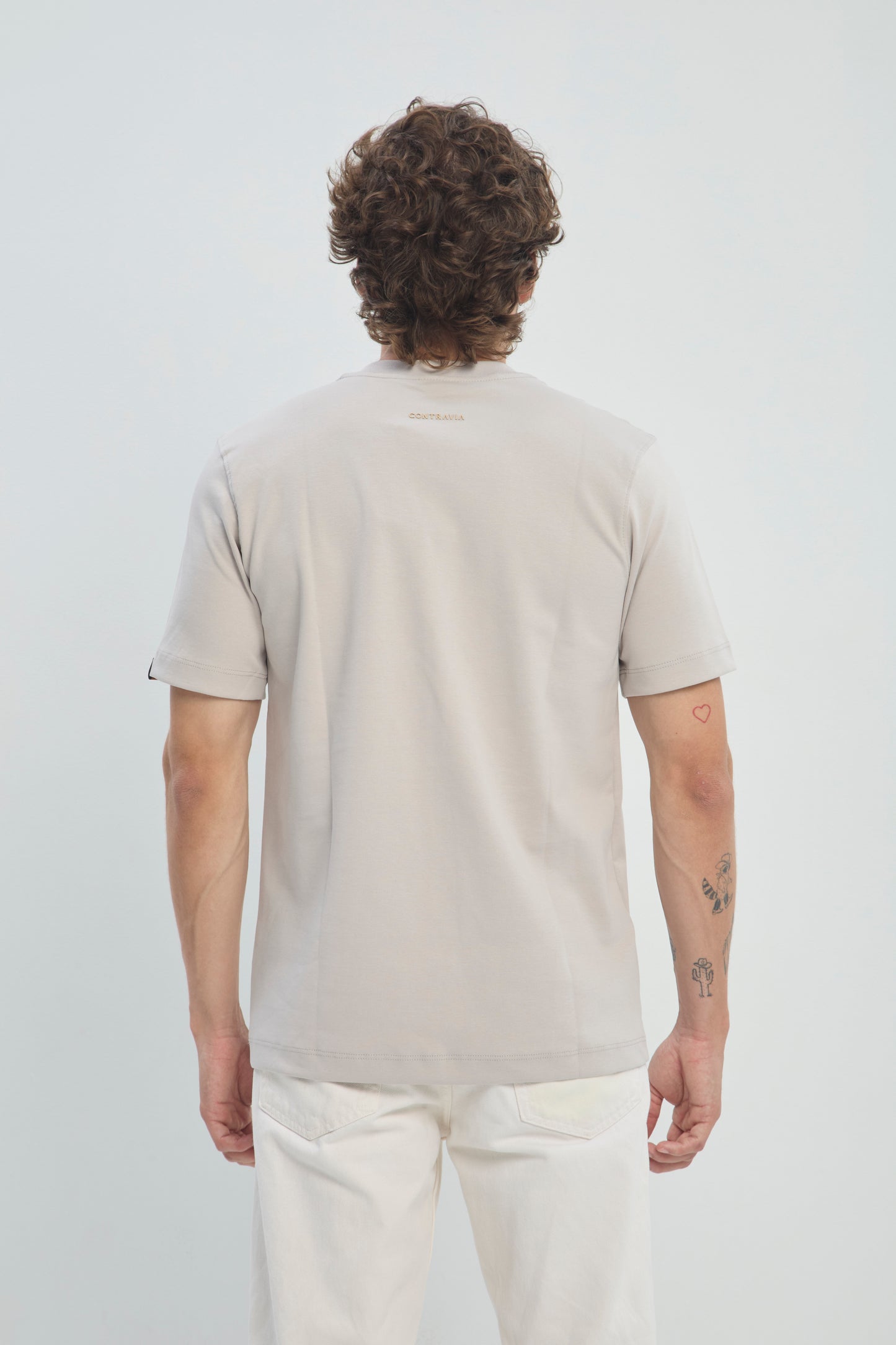 Camiseta Hombre Regular Fit 250G Alto Gramaje Minimalista, CLASICA