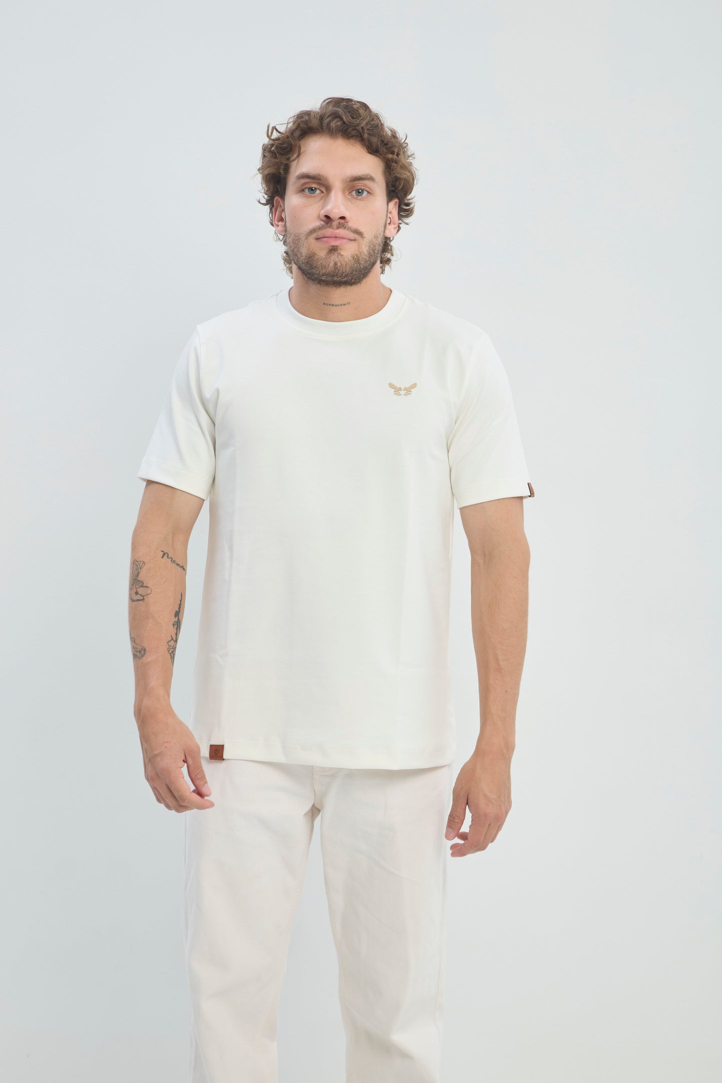 Camiseta Hombre Regular Fit 250G Alto Gramaje Minimalista, CLASICA