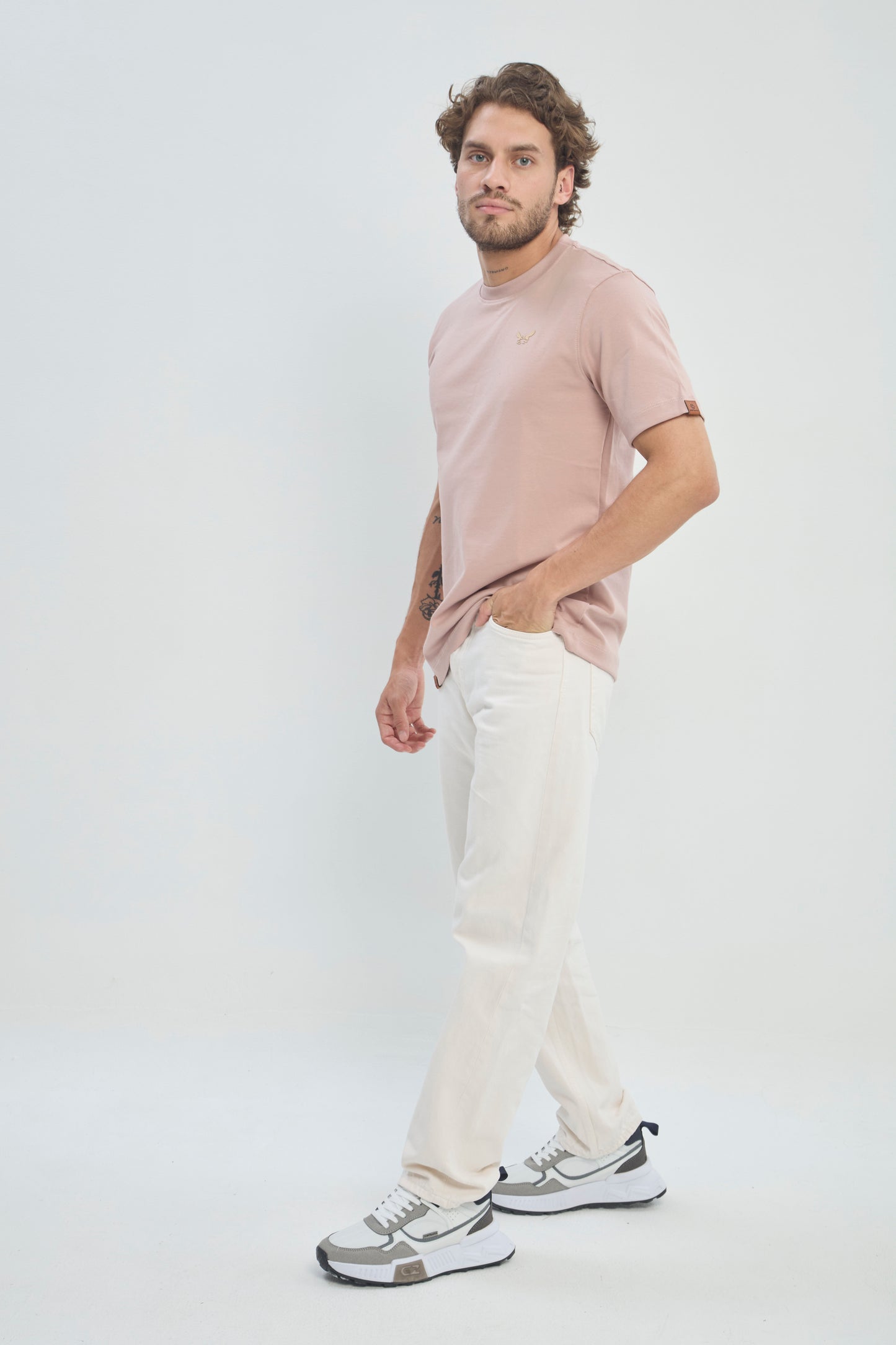 Camiseta Hombre Regular Fit 250G Alto Gramaje Minimalista, CLASICA