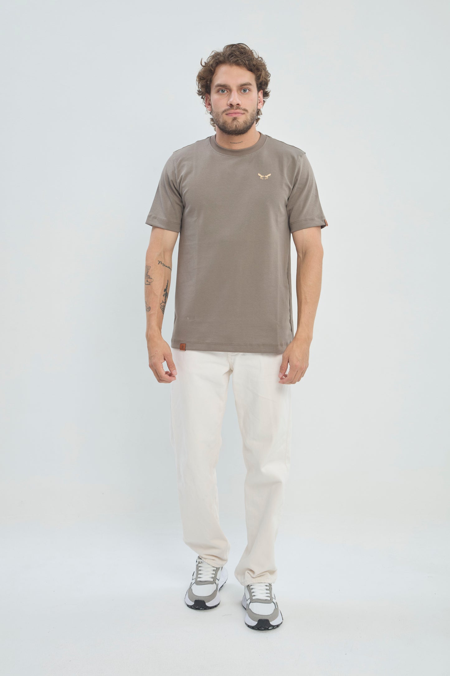 Camiseta Hombre Regular Fit 250G Alto Gramaje Minimalista, CLASICA