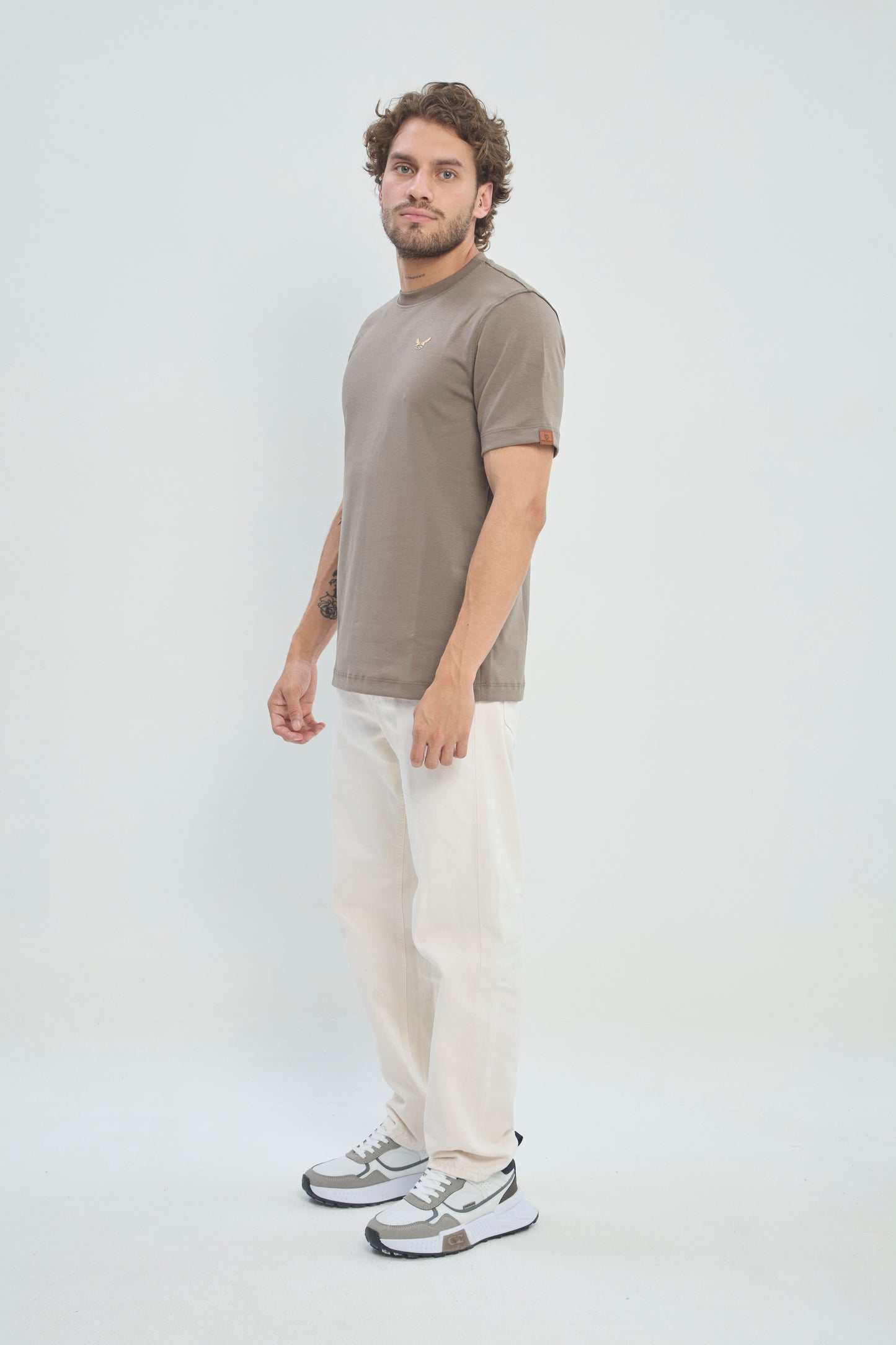 Camiseta Hombre Regular Fit 250G Alto Gramaje Minimalista, CLASICA