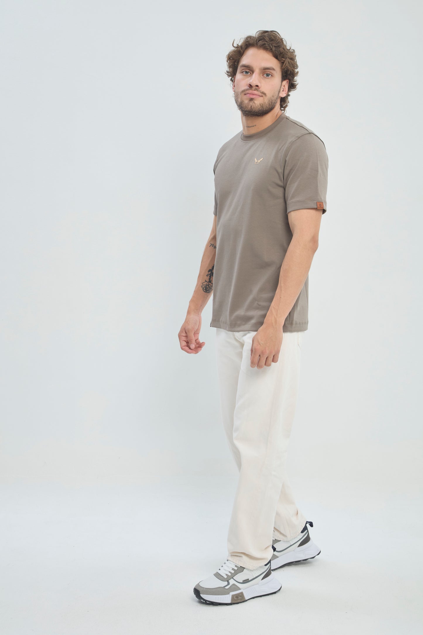 Camiseta Hombre Regular Fit 250G Alto Gramaje Minimalista, CLASICA