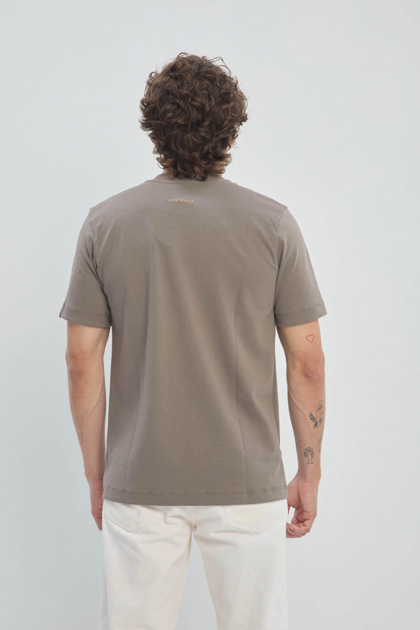 Camiseta Hombre Regular Fit 250G Alto Gramaje Minimalista, CLASICA