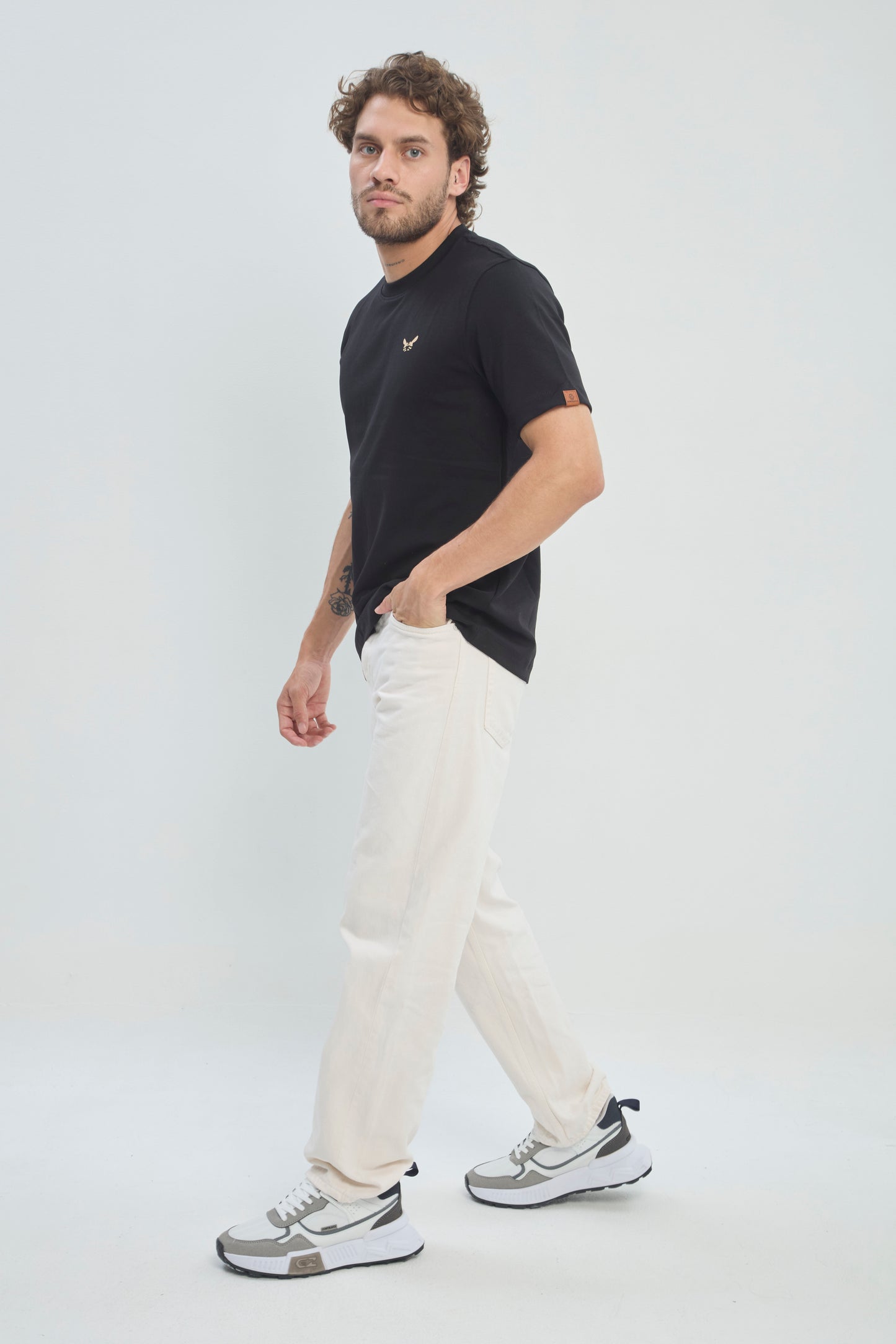 Camiseta Hombre Regular Fit 250G Alto Gramaje Minimalista, CLASICA