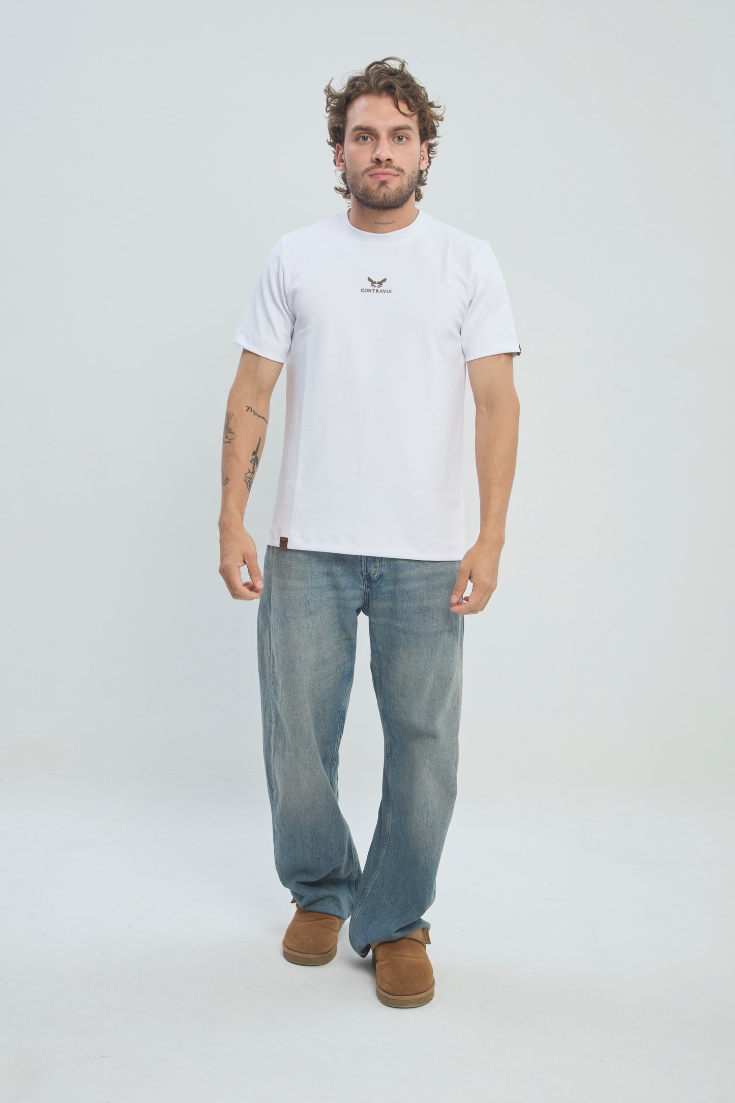Camiseta Hombre Regular Fit 250G Alto Gramaje con Estampado Phoenix Ascendant Premium