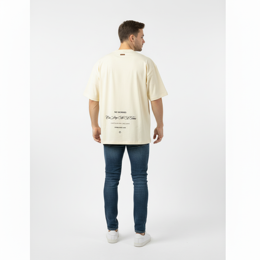 Camiseta Oversize Hombre Alto Gramaje – “Rise & Hang in There”  REF: 960370